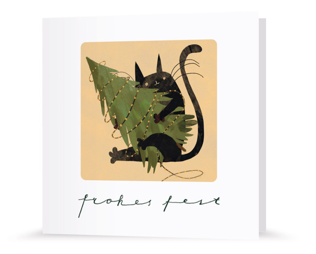 Postkarte | Katzenweihnacht
