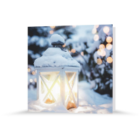 Weihnachtskarte | Laterne im Winter