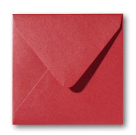 Kuvert Metallic Rosso 14x14cm