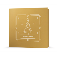 Weihnachtskarte | Weiß auf Gold