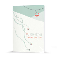 Weihnachtskarte | Skispuren