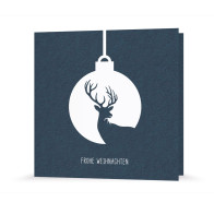 Weihnachtskarte | Hirschkugel