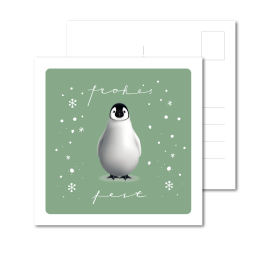 Postkarte | Weihnachtspinguin