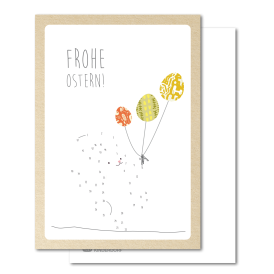 Postkarte | Ostern - Malen nach Zahlen