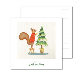 Postkarte | Tierische Weihnachten