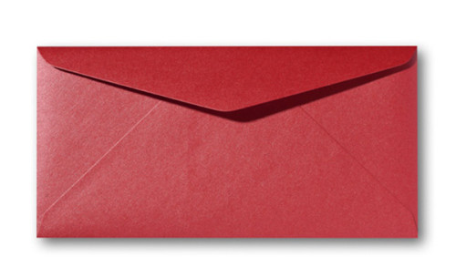 Kuvert Metallic Rosso 11x22cm