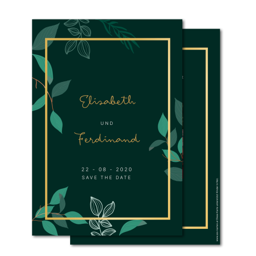 Save the Date | Shades of green