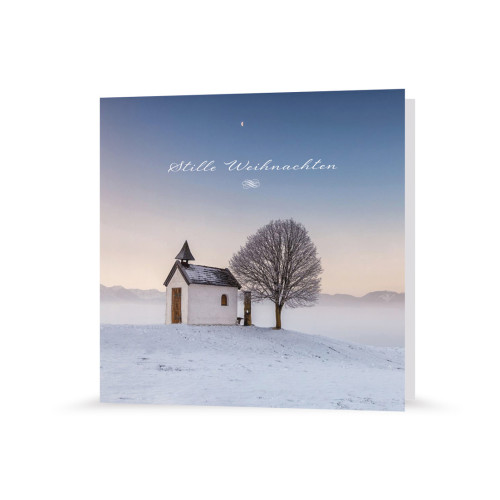 Weihnachtskarte | Kapelle im Schnee