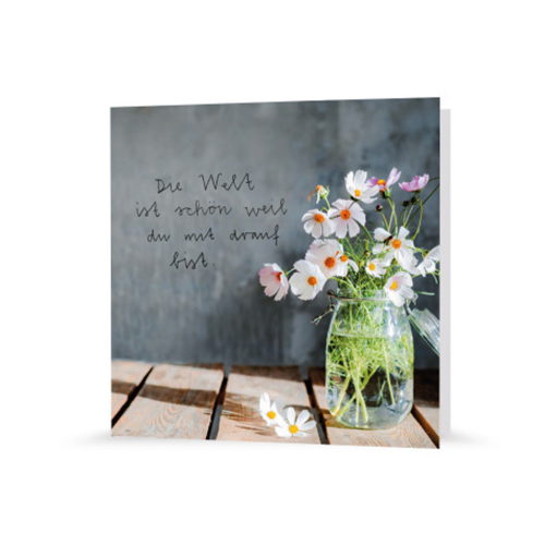 Grußkarte | Die Welt ist schön