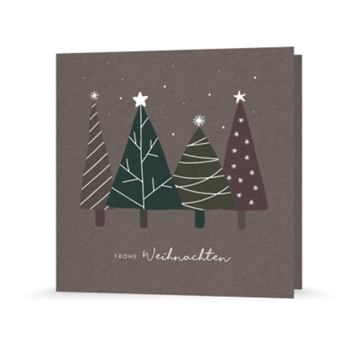 Weihnachtskarte | Weihnachtsbäume