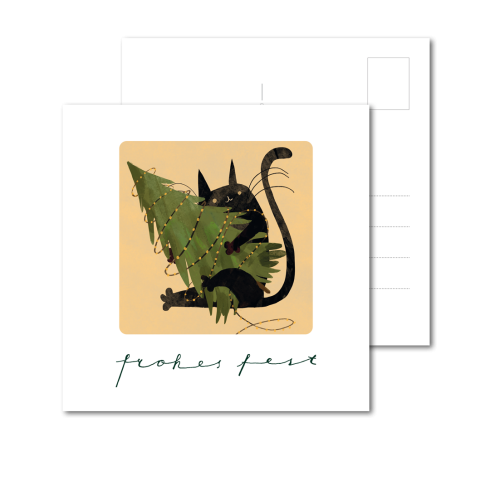 Postkarte | Katzenweihnacht
