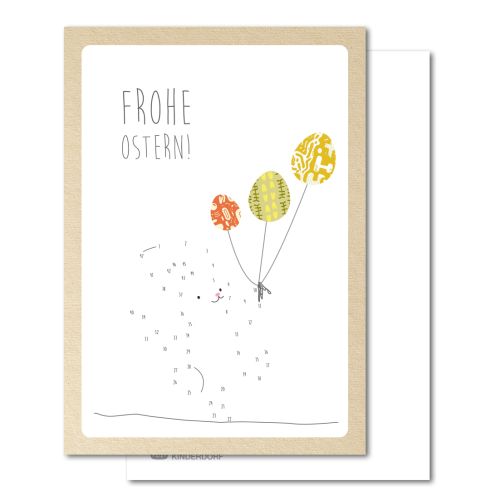 Postkarte | Ostern - Malen nach Zahlen