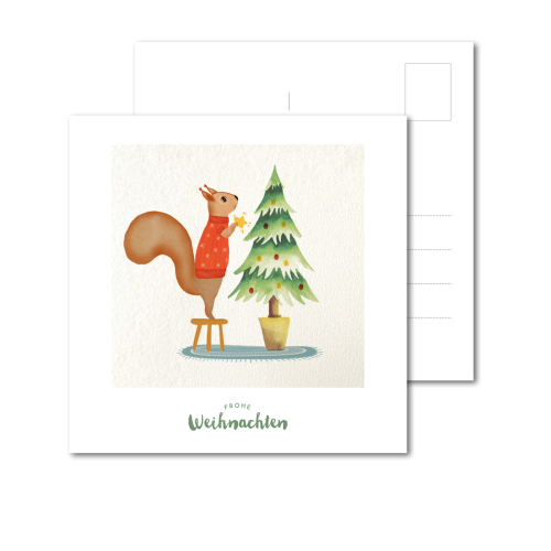 Postkarte | Tierische Weihnachten