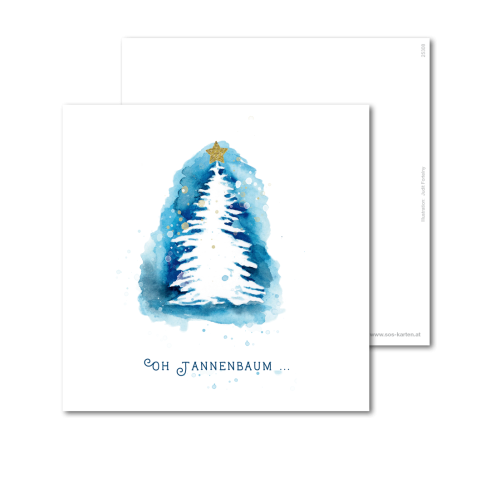 Postkarte | Malerischer Christbaum