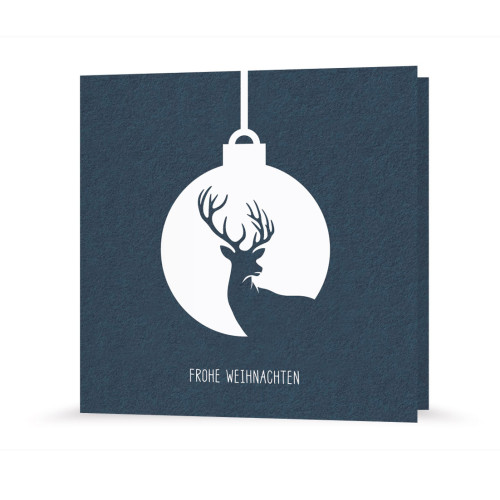 Weihnachtskarte | Hirschkugel