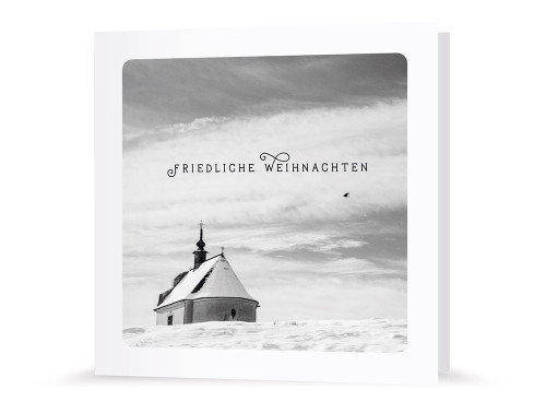 Weihnachtskarte | Kapelle im Schnee
